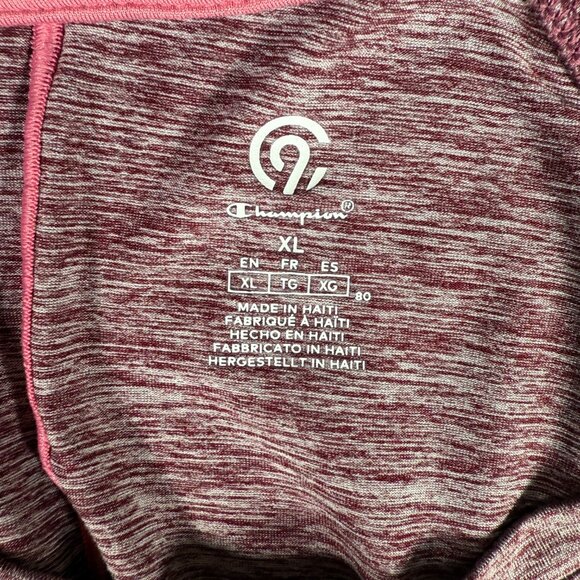Champion 9 Women's Lightweight Athletic Short Sleeve Shirt Pink Size X - Picture 2 of 6